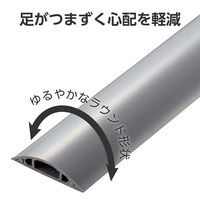 エレコム 配線カバー 床用 モール ( 長さ1m × 幅54mm ) R形状 グレー LD-GA1407MGY 1個（直送品）