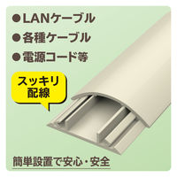 エレコム 配線カバー 床用 モール ( 長さ1m × 幅45mm ) R形状 ベージュ LD-GA1307M 1個（直送品）