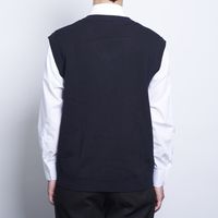【ヒートベスト】 山善 YAMAZEN ニット暖かベスト （服のみ） ネイビー LL YNHV-2024-LL 1着