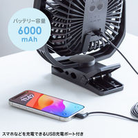 サンワサプライ  USB扇風機（バッテリー充電式） FAN-USB1BK（直送品）
