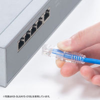 サンワサプライ  カテゴリ6A  LANケーブル（スリム、やわらか、ツメ折れ防止コネクタ） KB-SL6AYS-02W（直送品）