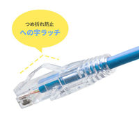サンワサプライ  カテゴリ6LANケーブル（スリム、やわらか、ツメ折れ防止コネクタ） KB-SL6YS-02BL（直送品）