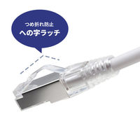 サンワサプライ  カテゴリ7LANケーブル（スリム、やわらか、ツメ折れ防止コネクタ） KB-SL7YS-03W（直送品）