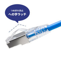 サンワサプライ  カテゴリ7LANケーブル（スリム、やわらか、ツメ折れ防止コネクタ） KB-SL7YS-10BL（直送品）