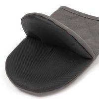 帆布耐熱ミトン ブラック 1セット（1個×2） LAKOLE/ラコレ