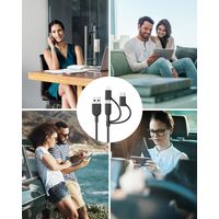 Anker PowerLine II 3-in-1 ケーブル （0.9m） ブラック A8436012