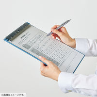 リヒトラブ Mutual 超薄型クリップボード<フック穴付> 抗菌 A4 ライトブルー A2067-14 1枚