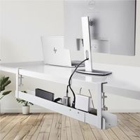 Startech.com ケーブル配線トレー クランプ式 長さ調節可能 工具不要 ホワイト 配線隠し CALW-DESK-CABLE-TRAY 1個