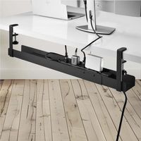 Startech.com ケーブル配線トレー クランプ式 長さ調節可能 工具不要 ブラック 配線隠し CALB-DESK-CABLE-TRAY 1個