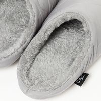 【LAKOLE/ラコレ】 キルトルームシューズ グレー L（27～30.5cm）