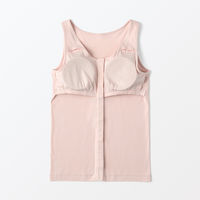 【レディース】無印良品 婦人 前開きカップ入りタンクトップ 婦人L ライトピンク 良品計画