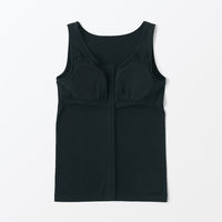 【レディース】無印良品 婦人 前開きカップ入りタンクトップ 婦人S 黒 良品計画