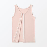 【レディース】無印良品 婦人 前開きタンクトップ 婦人L ライトピンク 良品計画