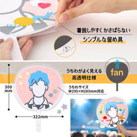 プラス イトオシ うちわカバー PP製 クリアー 中身がよく見えるタイプ 91246 1セット(1枚×5)