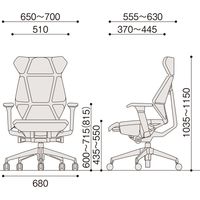 【設置込】イトーキ フリップフラップチェア 布地張り 可動肘 ランバー付 ナイロンキャスター ハイ ハンガー付 Mグリーン×黒×銀 1脚（直送品）