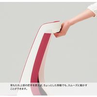 【設置込】イトーキ ノナチェア ループ肘付き ハンガー付き ベースカラー ホワイト ナイロンキャスター モスグリーン　 1脚（直送品）