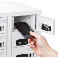 サンワサプライ スマートフォン保管庫 10台収納 個別ロック ダイヤル錠 幅340×奥行340×高さ432mm CAI-CABSP51 1台（直送品）