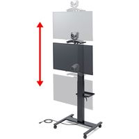 サンワサプライ 省スペース 電動昇降 ディスプレイスタンド 幅600×奥行500×高さ1965mm CR-PL38BK 1台（直送品）