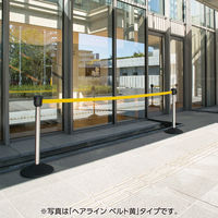 テラモト ベルトパーテーションＡＷ 屋外対応 ナイロンベルト 3.6m 約φ380×高さ926mm 黒×赤 SU6617132 1台（直送品）