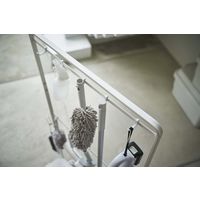 山崎実業 ベランダ収納&掃除道具収納ラック キャスター付き タワー 幅725×奥行350×高さ1410mm ホワイト 774346 1個（直送品）