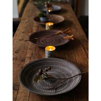 スパイス Wow!クールアフリカン ホワイトイレギュラーライン ラウンドプレート グレー CPGH1310B 1個（直送品）