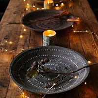 スパイス Wow!クールアフリカン ホワイトリップルライン ラウンドプレート グレー CPGH1310D 1個（直送品）