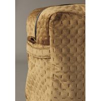 スパイス enrich ベロアラージスクエアポーチ ストラップ付き ステッチ キャメル SCLK2933CA 1個（直送品）