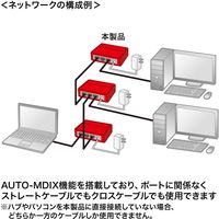 サンワサプライ ギガビット対応 スイッチングハブ(3ポート・マグネット付き) LAN-GIGAP301BK 1個