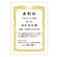 ササガワ OA金箔賞状用紙 A4判 横書用 白 100P 10-3161 1箱(100枚入)