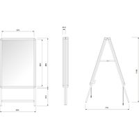 KMA 屋外対応 LEDポスターパネルスタンド A1 シルバー 両面 K-LEDPSO-A1RS 1台（直送品）
