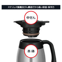 サーモス（THERMOS） 卓上ポット ステンレスポット 2000ml ステンレスブラック TTB-2000 SBK 1個 【送料無料】