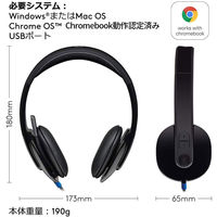 ヘッドセット USB接続 ノイズキャンセリングマイク搭載 USBヘッドセット H540R 1個 ロジクール Logicool