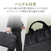 パソコンケース PCバッグ ～15.6インチ対応 取っ手付き 前面ポケット 軽量設計 ブラック BM-IBH15BK 1個 エレコム（直送品）