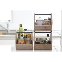 アイリスオーヤマ アイアンウッドボックス ブラック/アッシュブラウン IWB-222 1個