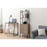 アイリスオーヤマ アイアンウッドストレージラック ブラック/アッシュブラウン IWSR-480 1台