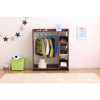 アイリスオーヤマ ワードローブキッズトイハウスラック ウォールナットブラウン WKTHR-3 1台（直送品）