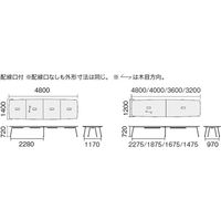 【組立設置込】プラス インテオ 会議テーブル 配線口無 ラウンド形 中間ポール脚 抗菌 3600×1200×720mm LE/P 1台（直送品）