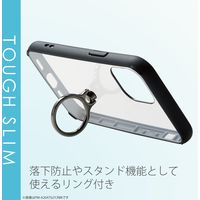 iPhone12/12Pro ケースカバー フレームカラー リング 耐衝撃 TPU クリア ブラック PM-A20BTSLFCRBK エレコム 1個