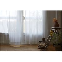 スミノエ デザインライフ レースカーテン グラース V1131 1000×1980mm ナチュラルホワイト 4549781251004 1枚（直送品）