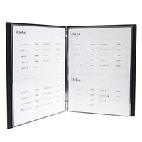 ハピラ 抗菌PVC製メニューファイル 黒 ASMT-KOMF-BK 1セット(10冊)