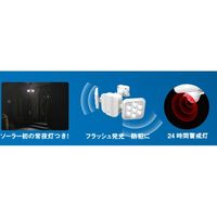 ムサシ S-220L 5Wx2灯 LEDソーラーセンサーライト 1台
