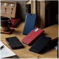 AQUOS sense4 sense5G レザーケース 手帳型 薄型 磁石付き カーボンブラック PM-S205PLFUCB エレコム 1個（直送品）