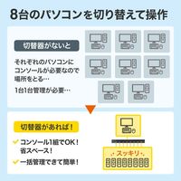 サンワサプライ HDMI対応パソコン自動切替器(8:1) SW-KVM8HU 1個（直送品）
