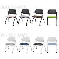 アール・エフ・ヤマカワ SYネスティングチェア 肘無し ファブリック ラテベージュ RFC-SYBFLB 1箱（4脚入） 幅609mm キャスター付き