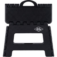 不二貿易 フォールディングステップスツール H22cm BK 86074 1個
