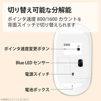 ワイヤレスマウス 無線 2.4GHz 4ボタン 薄型 モバイル ブラック M-TM10DBBK/EC エレコム 1個（直送品）