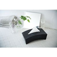 伊勢藤 ティッシュケース Bow ウッディブラック I-592 1セット(4個)（直送品）