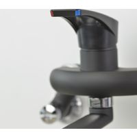 カクダイ GA-BA007 シングルレバー混合栓 ブラック 1個（直送品）