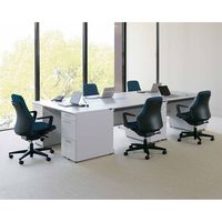 【組立設置込】コクヨ Gufo オフィスチェア ハイバック 肘なし ポリ巻キャスター ブラック×プルシアンブルー 1脚（直送品）