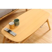 不二貿易 ノルン 折れ脚センターテーブル 6310-19SKV 幅1000×奥行500×高さ400mm ナチュラル 96351 1台（直送品）